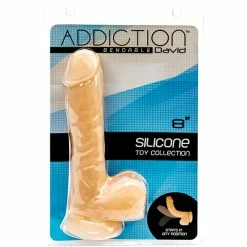 Flash Sale 🔥 Addiction – David Bendable Vanilla 8 Inch Dildo 🔔 -Suction Cup Dildo Shop unnamed file 100