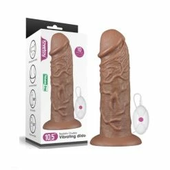 Cheap ⭐ Camming Sex Toys For Him Love Toy – Realistic Chubby Brown Vibrating 10.5 Inch Dildo 😍