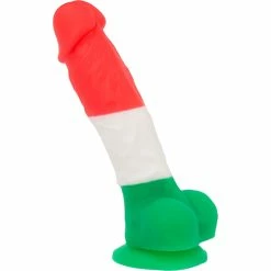 Cheap ๐ Addiction โ Leonardo 7 Inch Dildo With Balls โ Red / White / Green ๐
