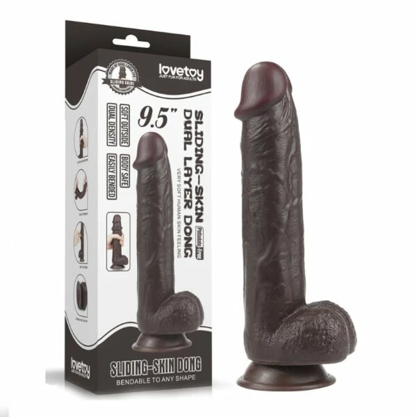 Brand new ❤️ LoveToy Sliding Skin Dual Layer 9.5 Inch Black Dildo 🔥 15 Brand new ❤️ LoveToy Sliding Skin Dual Layer 9.5 Inch Black Dildo 🔥 - Image 13