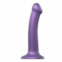 Best deal 👍 Strap-On-Me – Mono Density Dildo Metallic Shine Purple – Medium 🎉