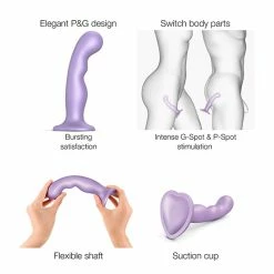 Outlet 🔥 Prostate Massagers Strap-On-Me – P & G Spot Dildo Plug Metallic Lilac Small 🤩 -Suction Cup Dildo Shop unnamed file 1699