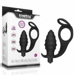 Cheap ๐ฅฐ Prostate Massagers Lovetoy โ Ass Rasca Vibrating Plug Combo ๐