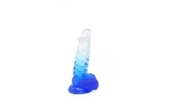 Outlet ๐ Kiotos โ Crystal Jelly Blue Ripple Suction Cup Ballsy 7.2 Inch Dildo ๐งจ