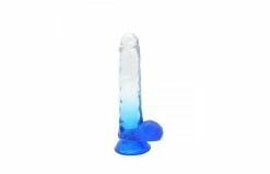 Cheap โญ Kiotos โ Crystal Jelly Blue Suction Cup Ballsy 8.8 Inch Dildo โ๏ธ