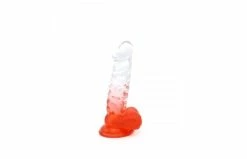 Discount 😍 Kiotos – Crystal Jelly Red Suction Cup Ballsy 7.2 Inch Dildo 🎉